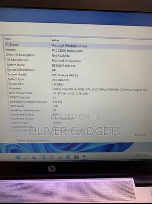 Laptop HP EliteBook 840 G3 8GB Intel Core I5 SSD 256GB