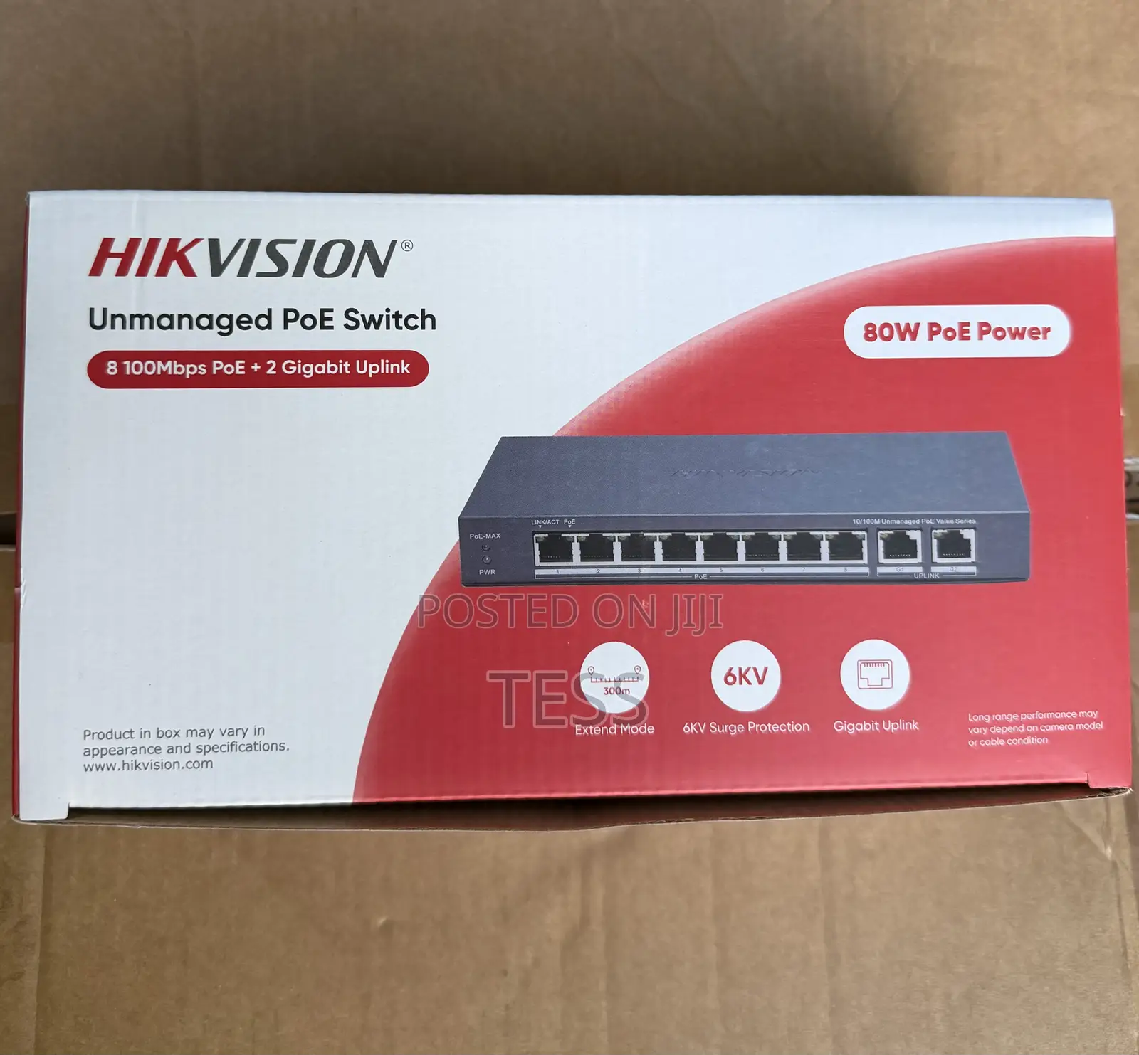 Hikvision 8port Fast Unmanaged Poe Switch 2uplink Ds-3e0310p-e/M(B)