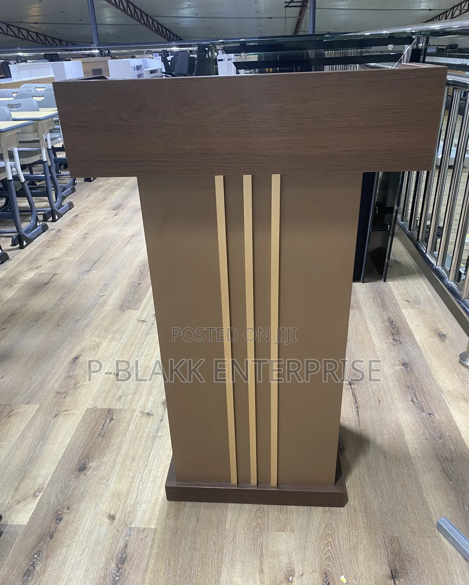 Modern Wooden Podium Stand Pulpit