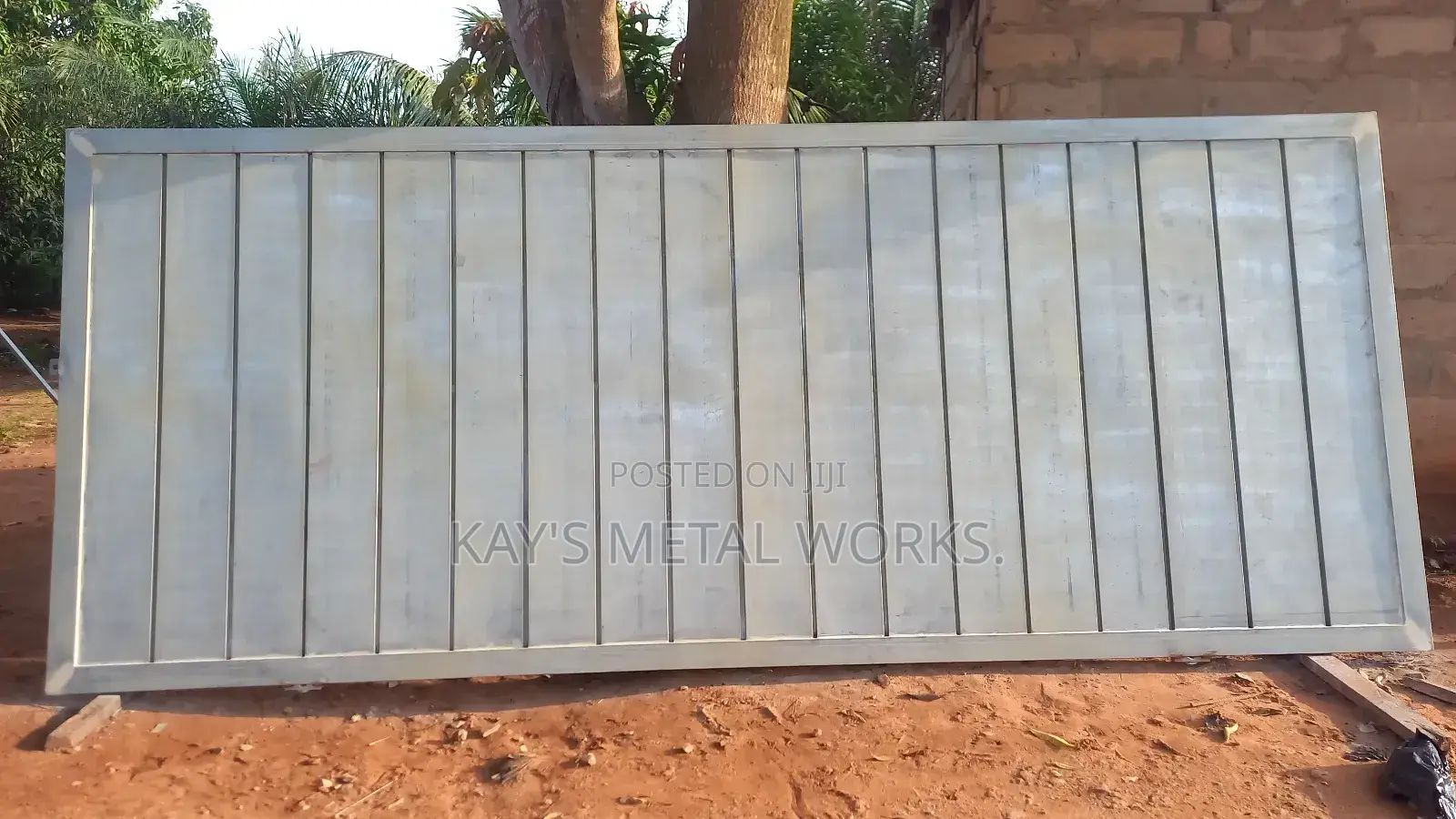 Modern Metal Gate With Wood-Look Finish | Custom Made