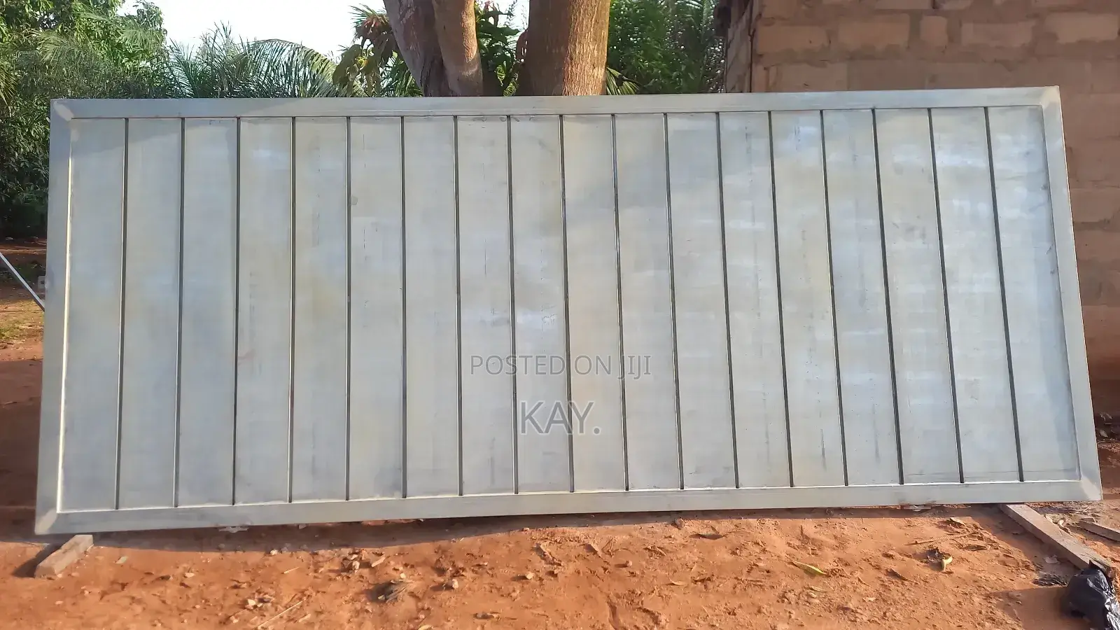 Modern Metal Gate With Wood-Look Finish | Custom Made