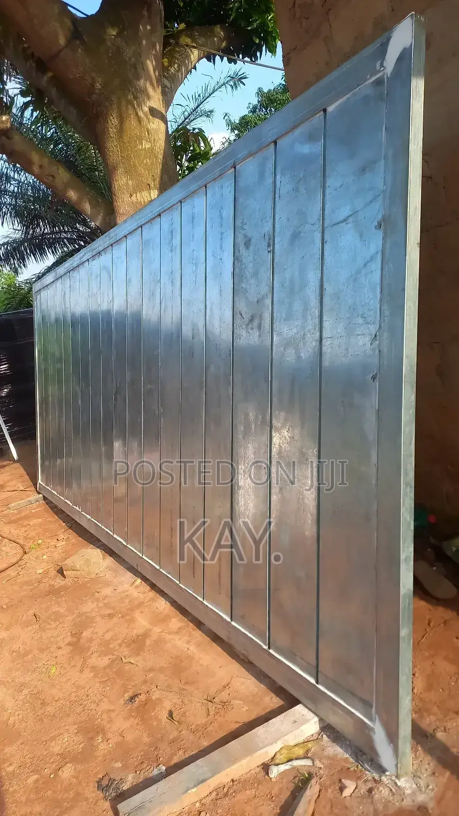 Modern Metal Gate With Wood-Look Finish | Custom Made