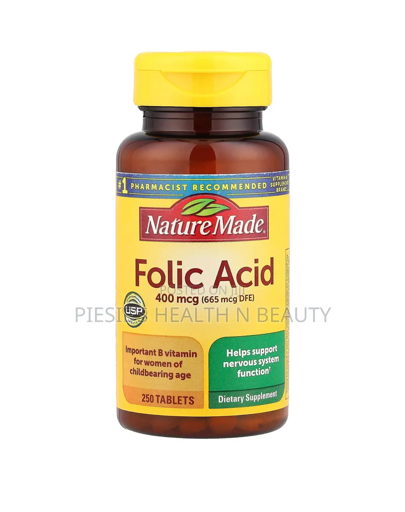 Nature Made Folic Acid 400mcg, 250 Tablets