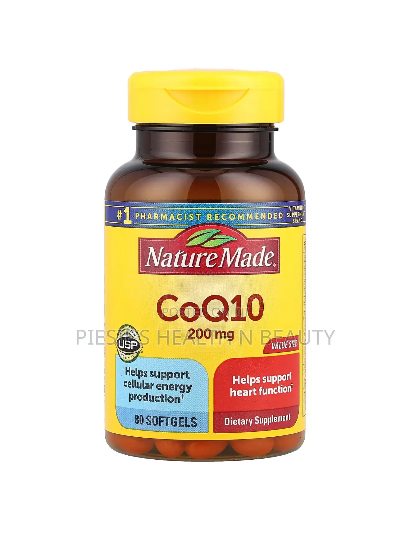 Nature Made Coq10 200mg, 80 Softgels