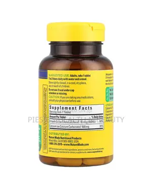 Nature Made Calcium 500 Mg With Vitamin D3, 130 Tablets