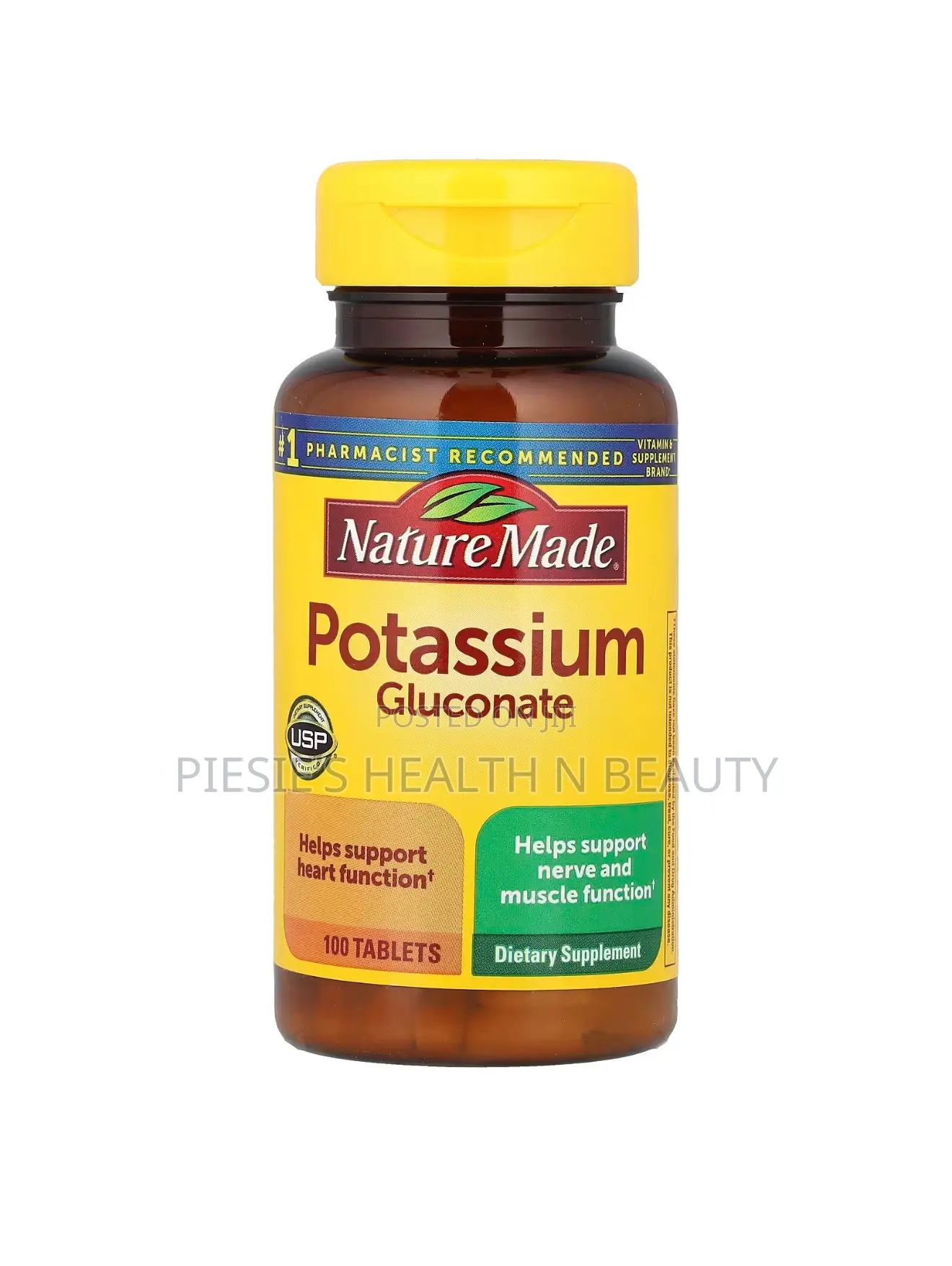 Nature Made Potassium Gluconate 550mg, 100 Tablets