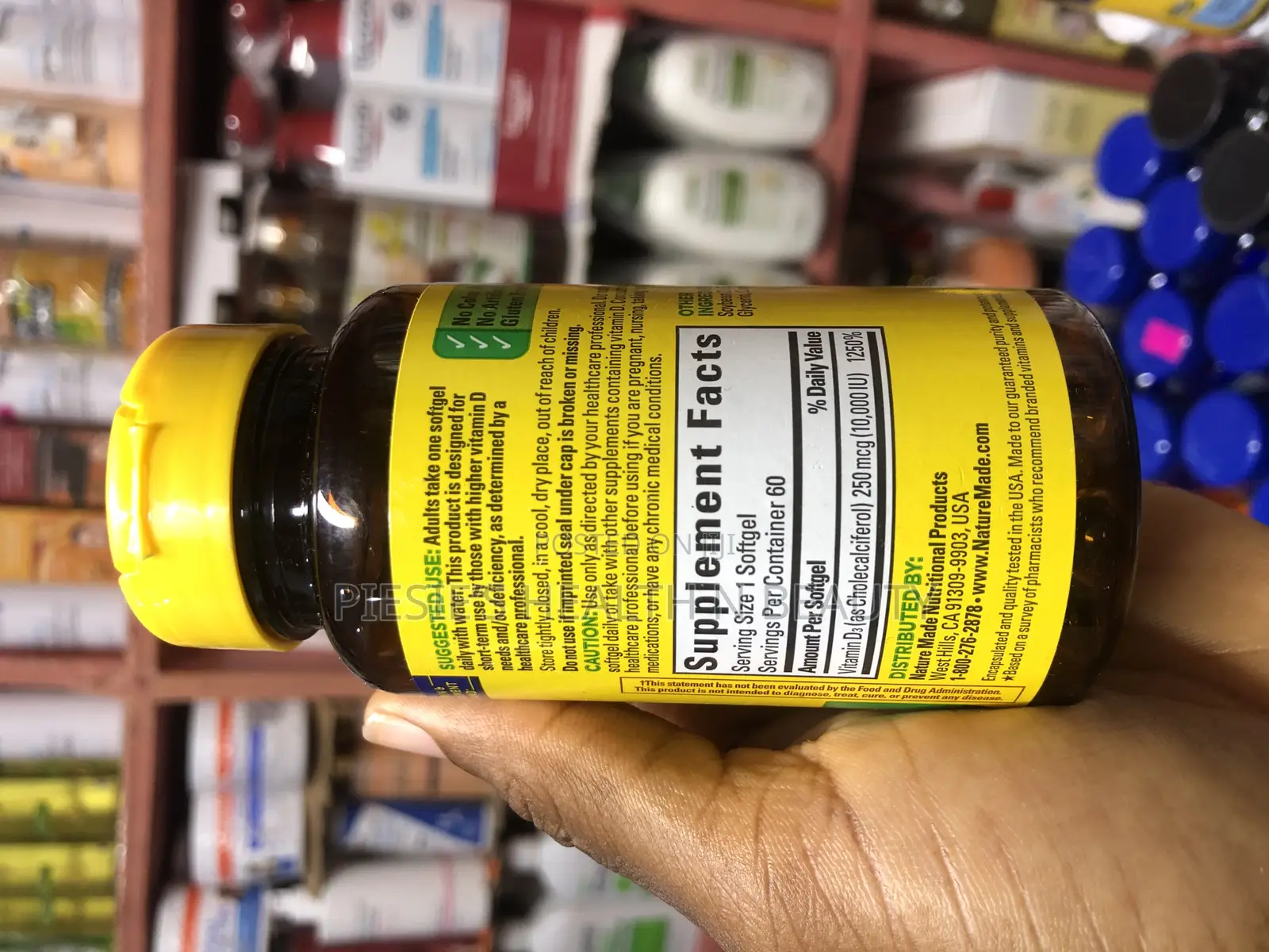 Nature Made Vitamin D3 Maximum Strength 10,000 Iu(250 McG),60 Softgels
