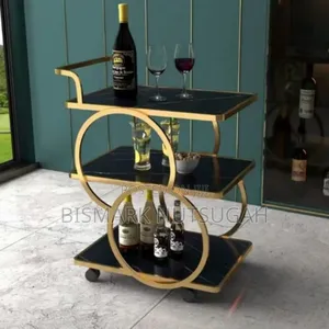 Modern 3-tier Hotel Drink Bar Cart Trolley