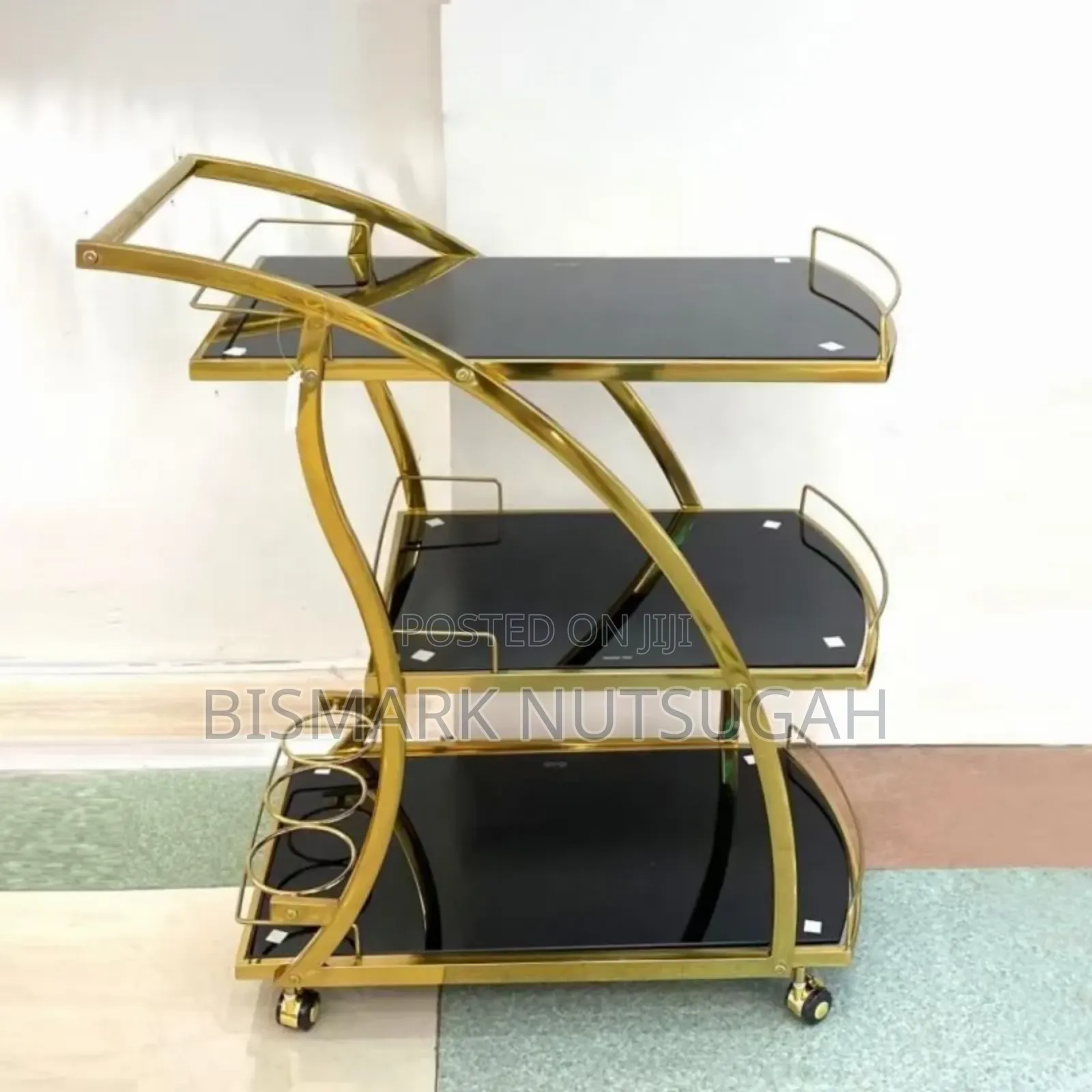 Modern 3-tier Hotel Drink Bar Cart Trolley