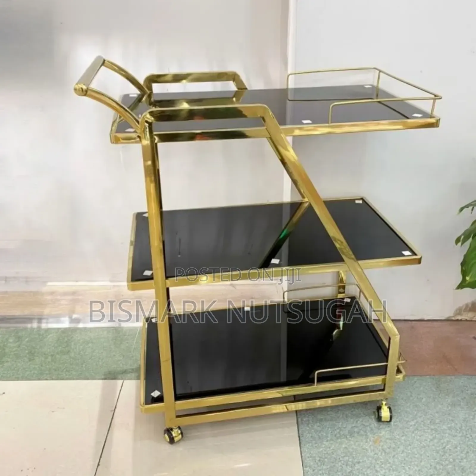 Modern 3-tier Hotel Drink Bar Cart Trolley