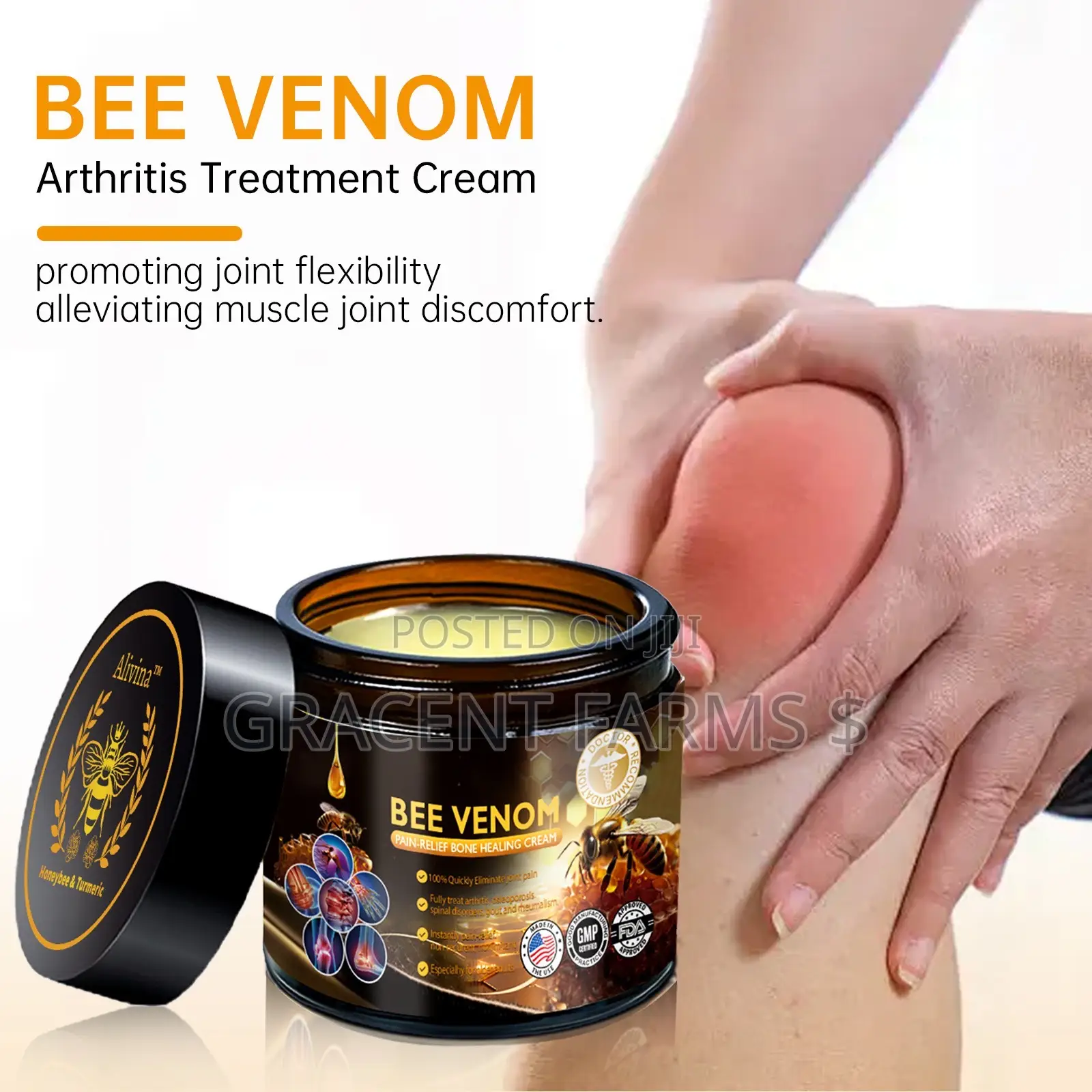 Bee Venom Pain Relief Bone Healing Cream - Black Label - 60g