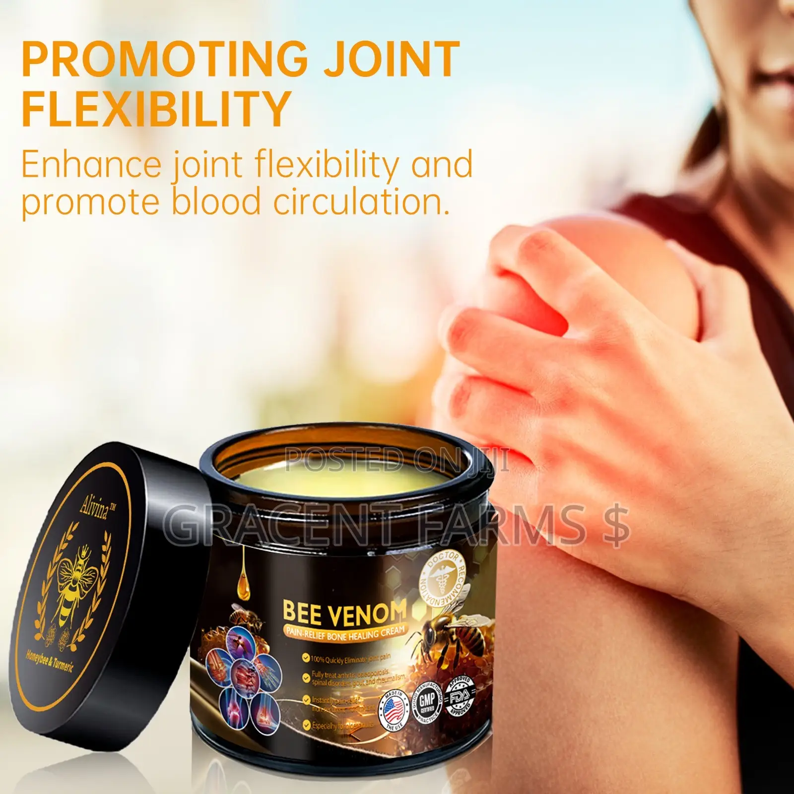 Bee Venom Pain Relief Bone Healing Cream - Black Label - 60g