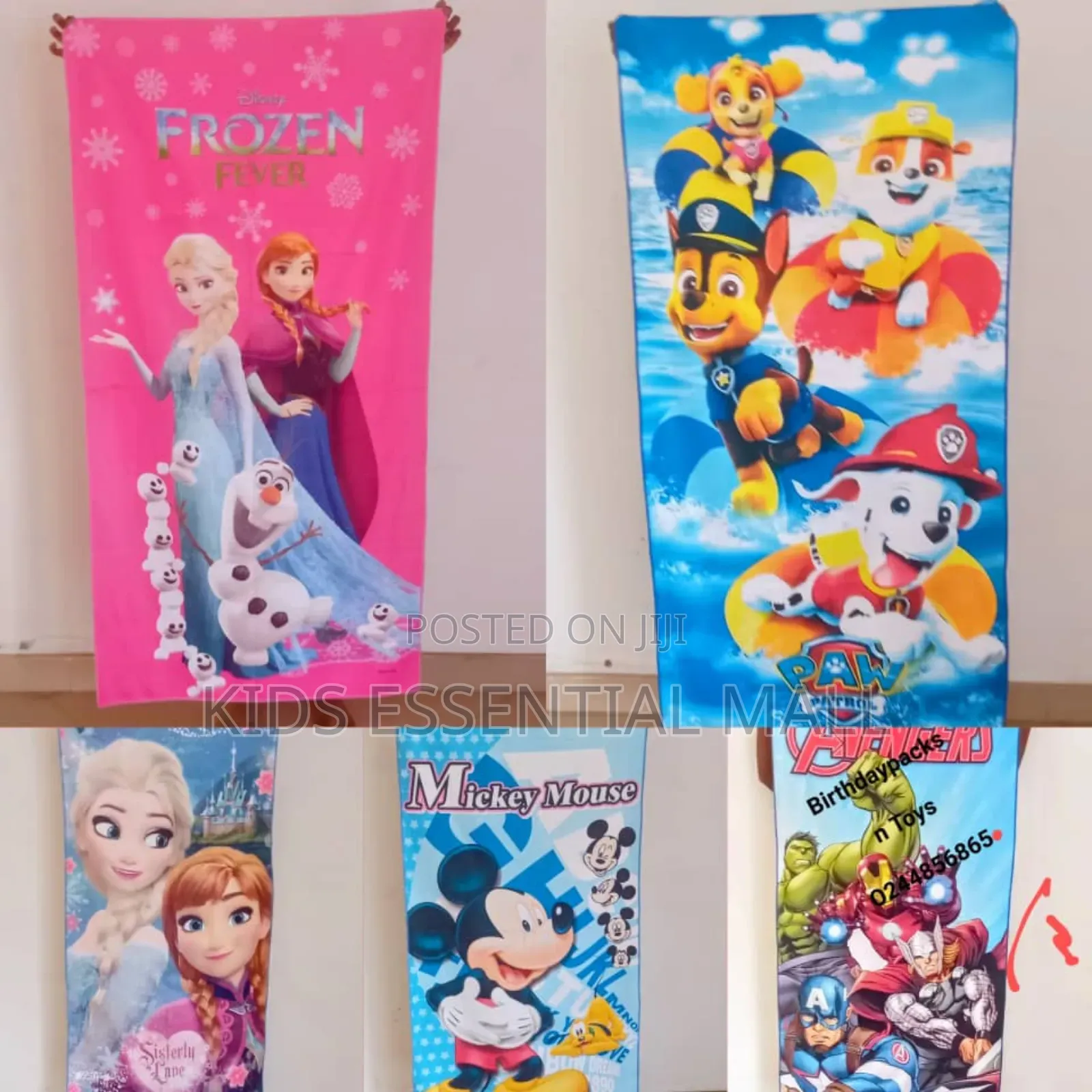 Swimming Towels for Kids With Cartoons Christmas