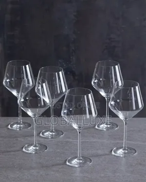 6-piece Wine Glass Set – Elegant Durable Crystal Design