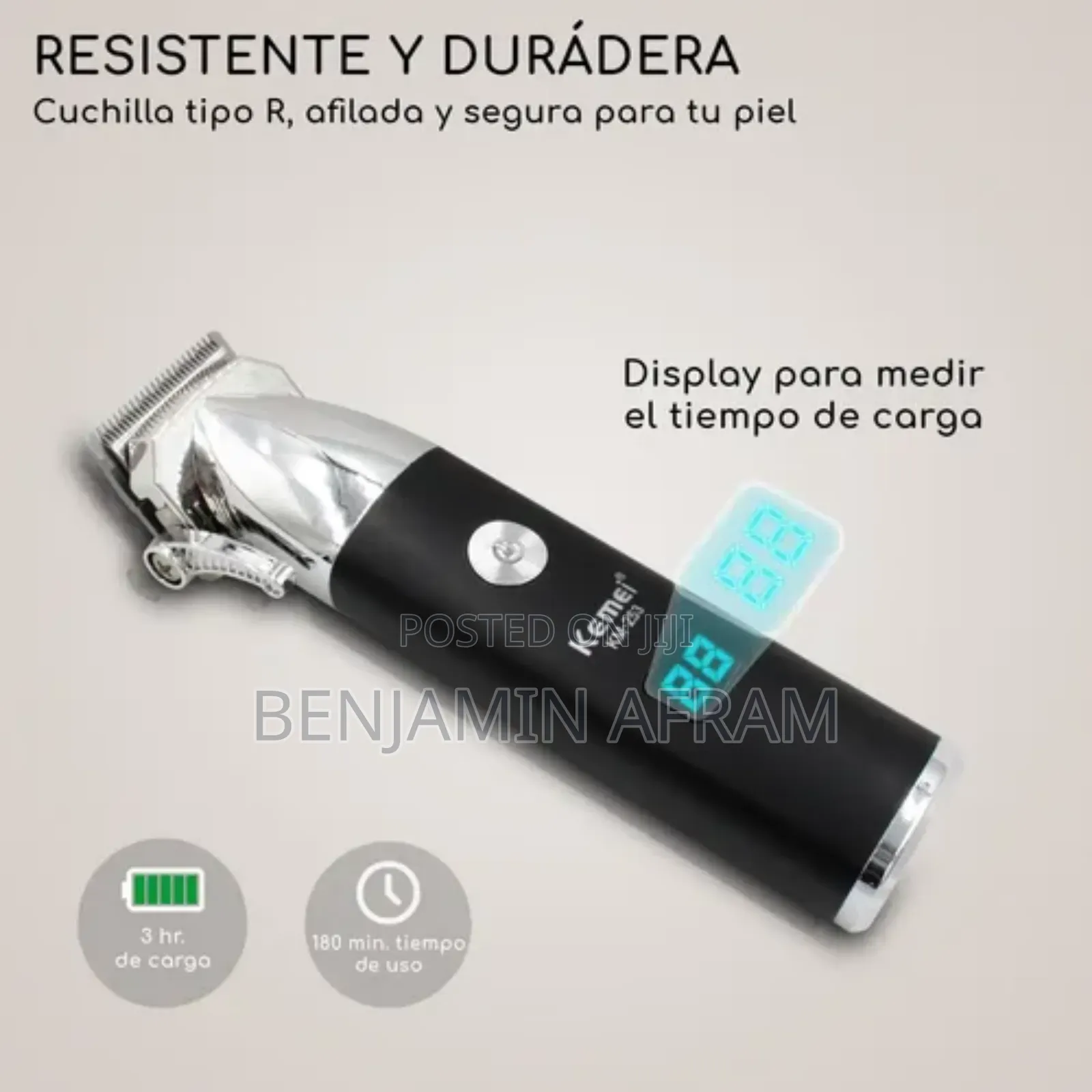 Adjustable Knife Head Cordless Hair Clippers Km-235