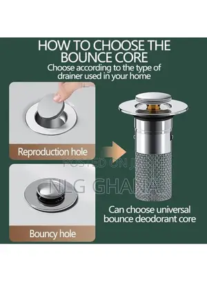304 Stainless Steel Drain Filter Plug Pop Up Basin Stopper. Tvx25804