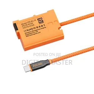 Zgcine Usb-c Pd To El15 For Nikon Dummy Battery Cable