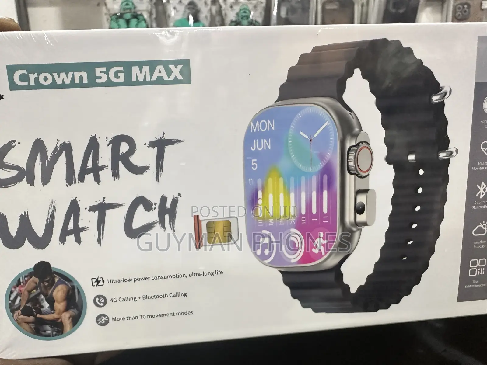 Crown 5g Max Digital Watch With Sim Slot