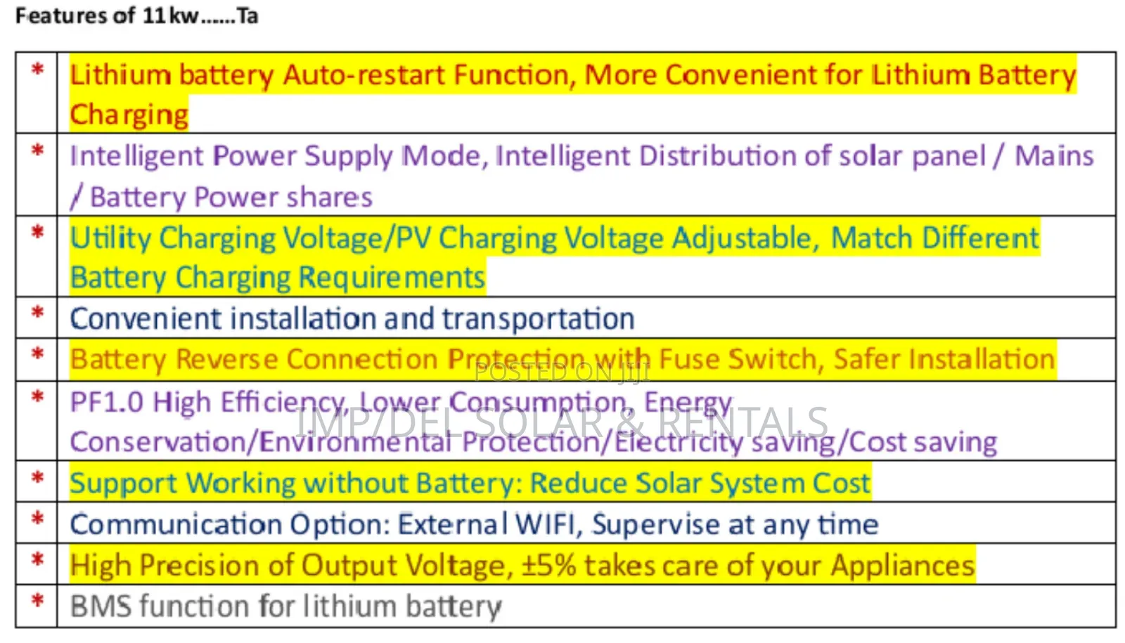 48v 11kw Solar Inverter Super Efficiency Hybrid