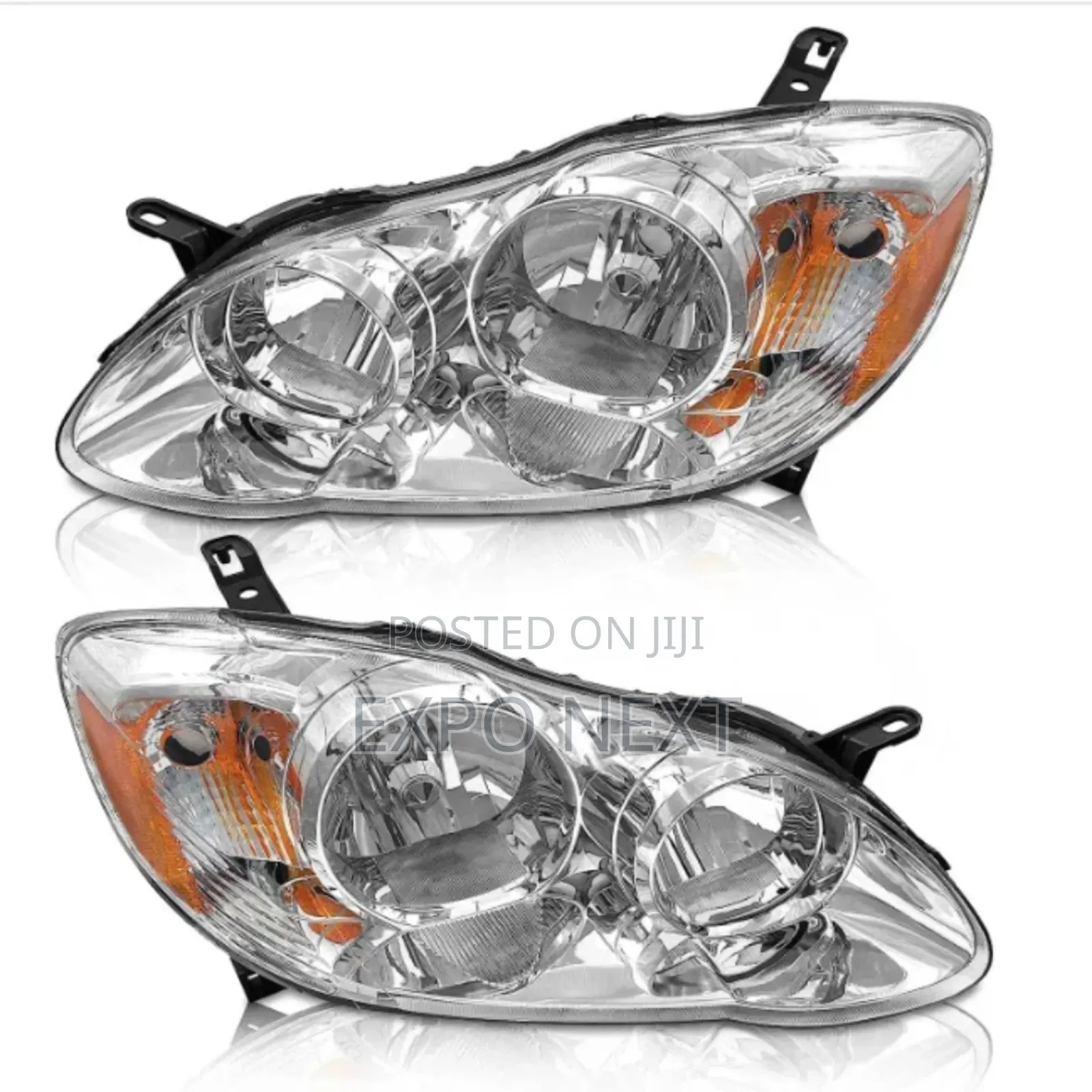 Headlights Pair For 2003-2008 Toyota Corolla Chrome