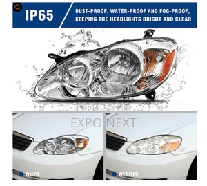 Headlights Pair For 2003-2008 Toyota Corolla Chrome