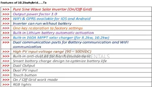 10.2kw Solar Hybrid Inverter