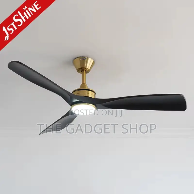 Ceiling Fan With Light( Gold Black )