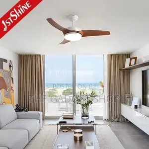 Ceiling Fan With Light (White Brown)