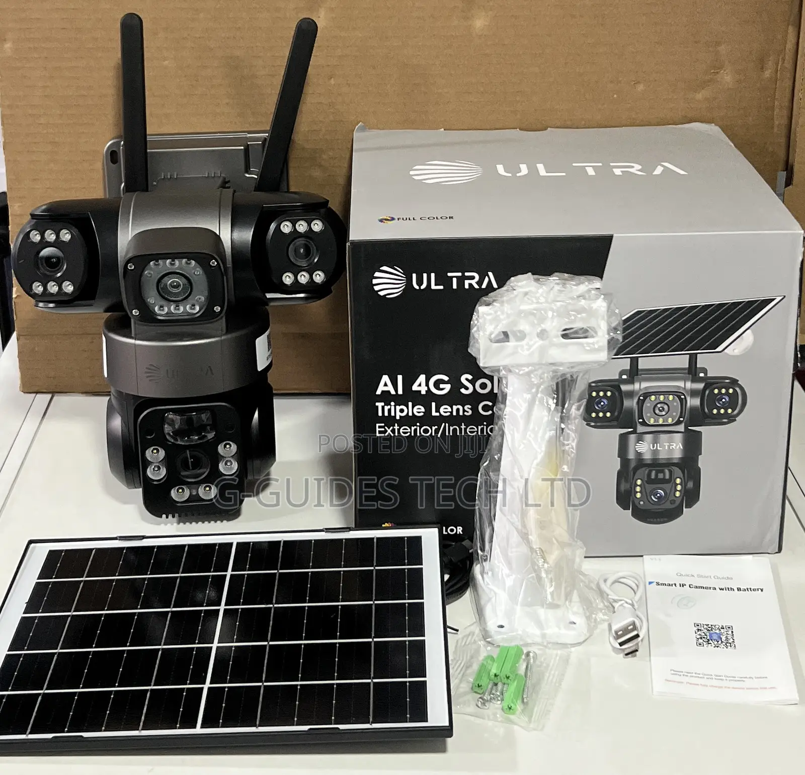 Ultra Ai 4g Solar Triple Lens Camera 6mp, Ultra 4g Solar Camera 3-Lens