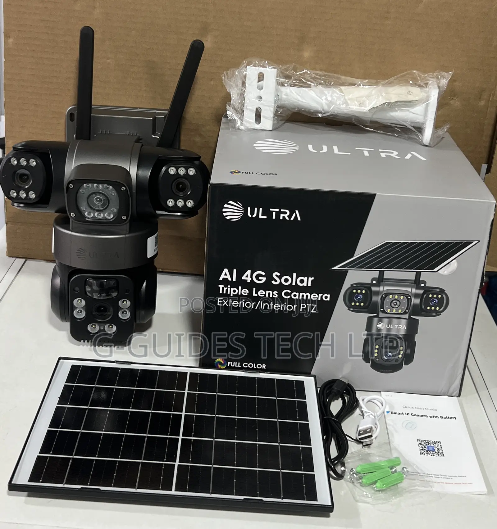 Ultra Ai 4g Solar Triple Lens Camera 6mp, Ultra 4g Solar Camera 3-Lens