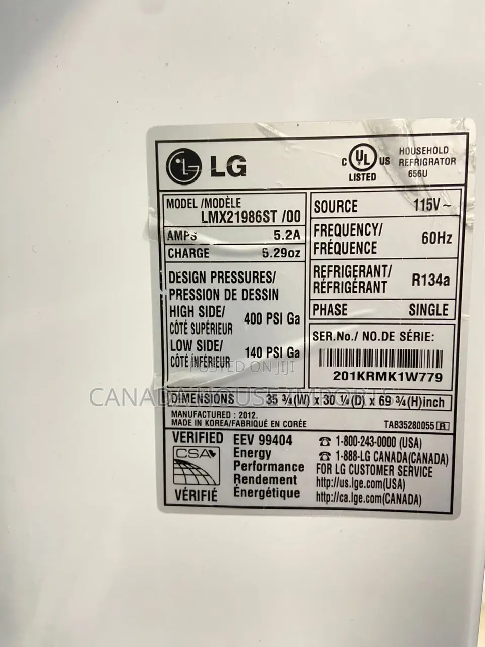 Lg French Door Refrigerator