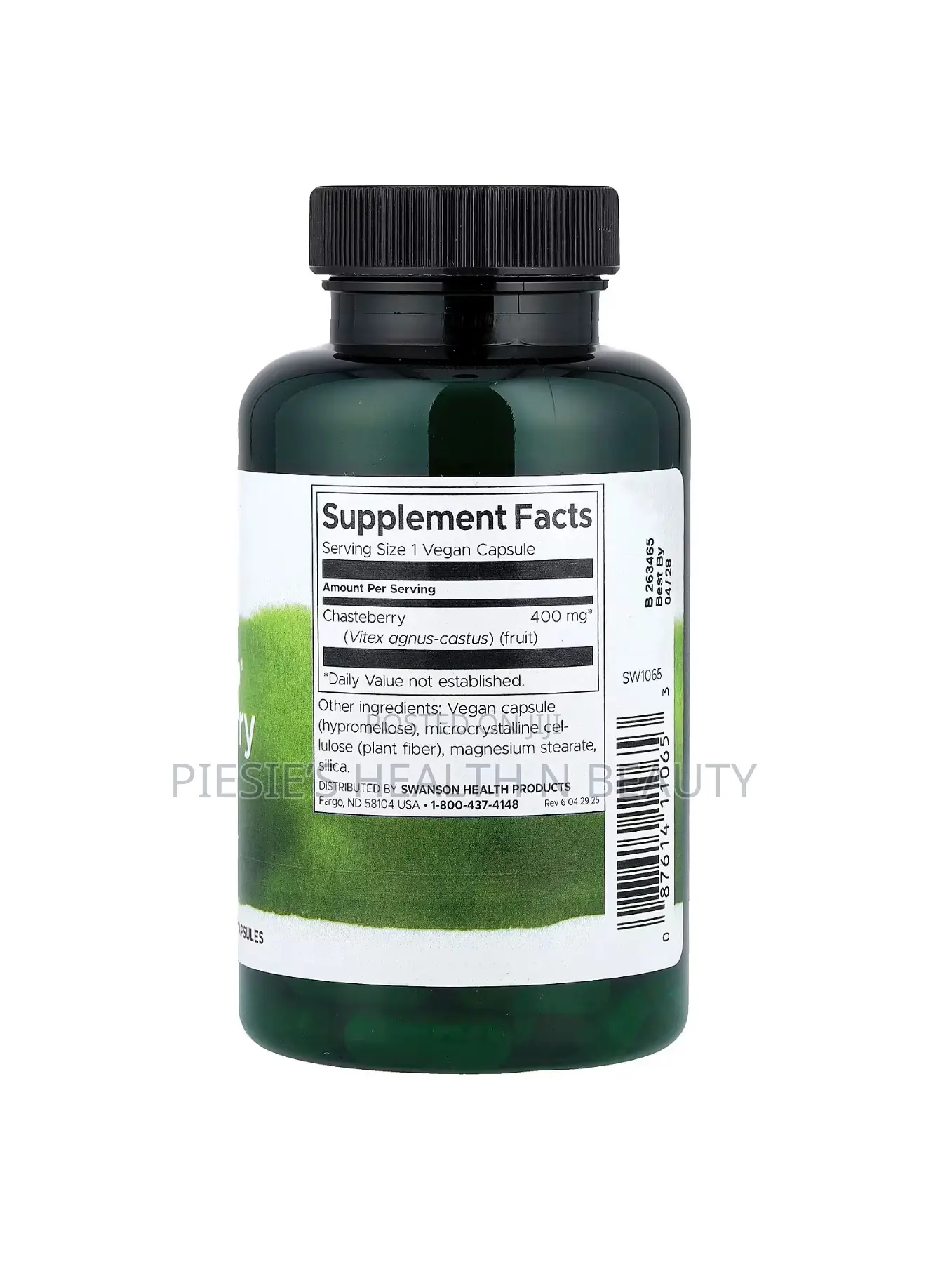 Swanson Full Spectrum Chasteberry Fruit 120 Veg Capsules