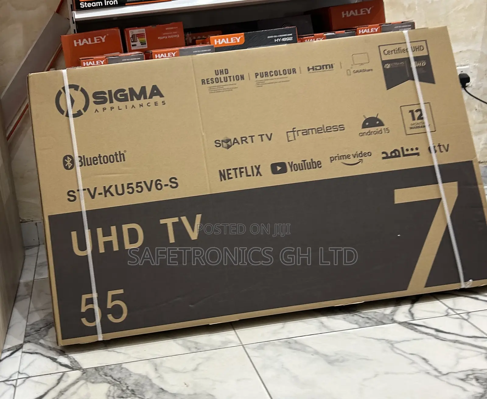Lastest 55 Inch Smart Sigma Sig-Ku55v6-S Frameless Tv
