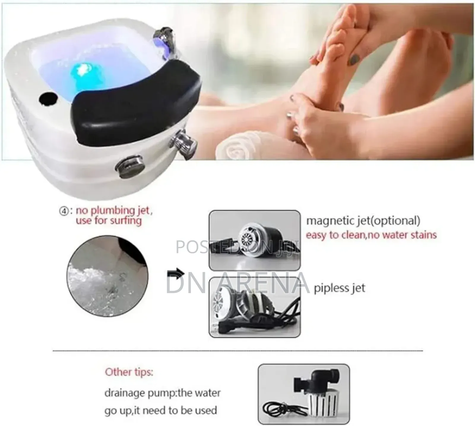 Electric Ceramic Pedicure Manicure Basin / Bowel Foot Bath