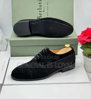 Berluti Suede Black Lace Up Men’S Shoe
