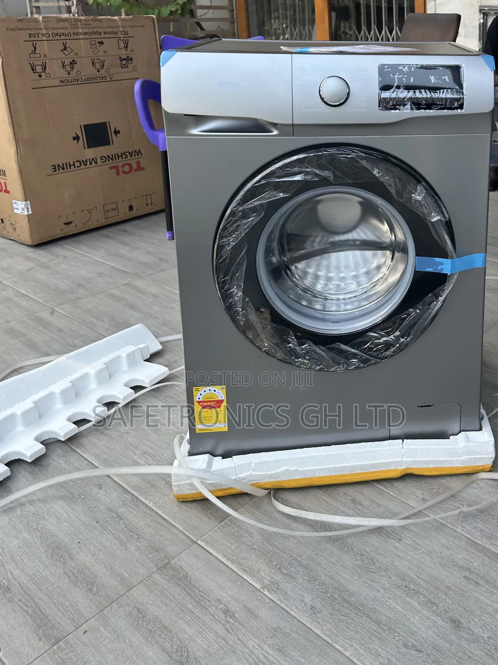 Energy Efficiency TCL Grey 8kg Fully Automatic Frontload Washer
