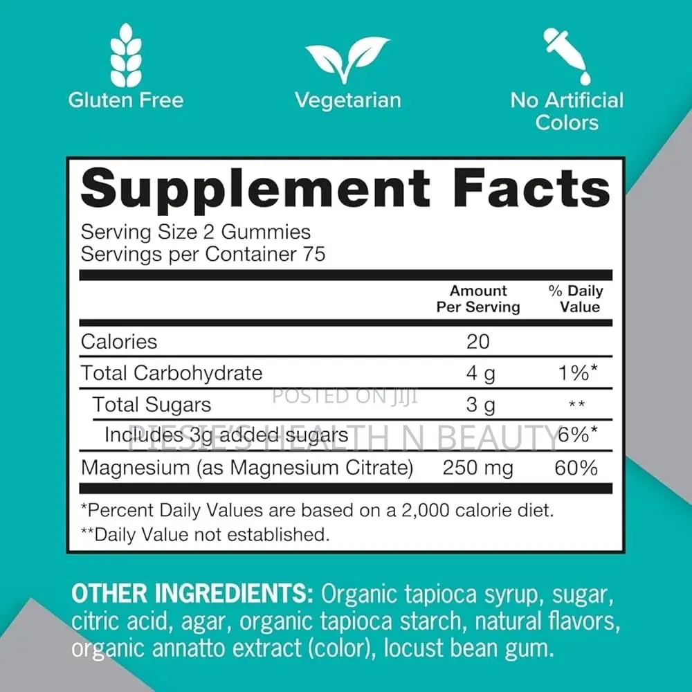Qunol Magnesium Citrate – 250mg Extra Strength Support , 150 Gummies