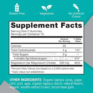 Qunol Magnesium Citrate – 250mg Extra Strength Support , 150 Gummies
