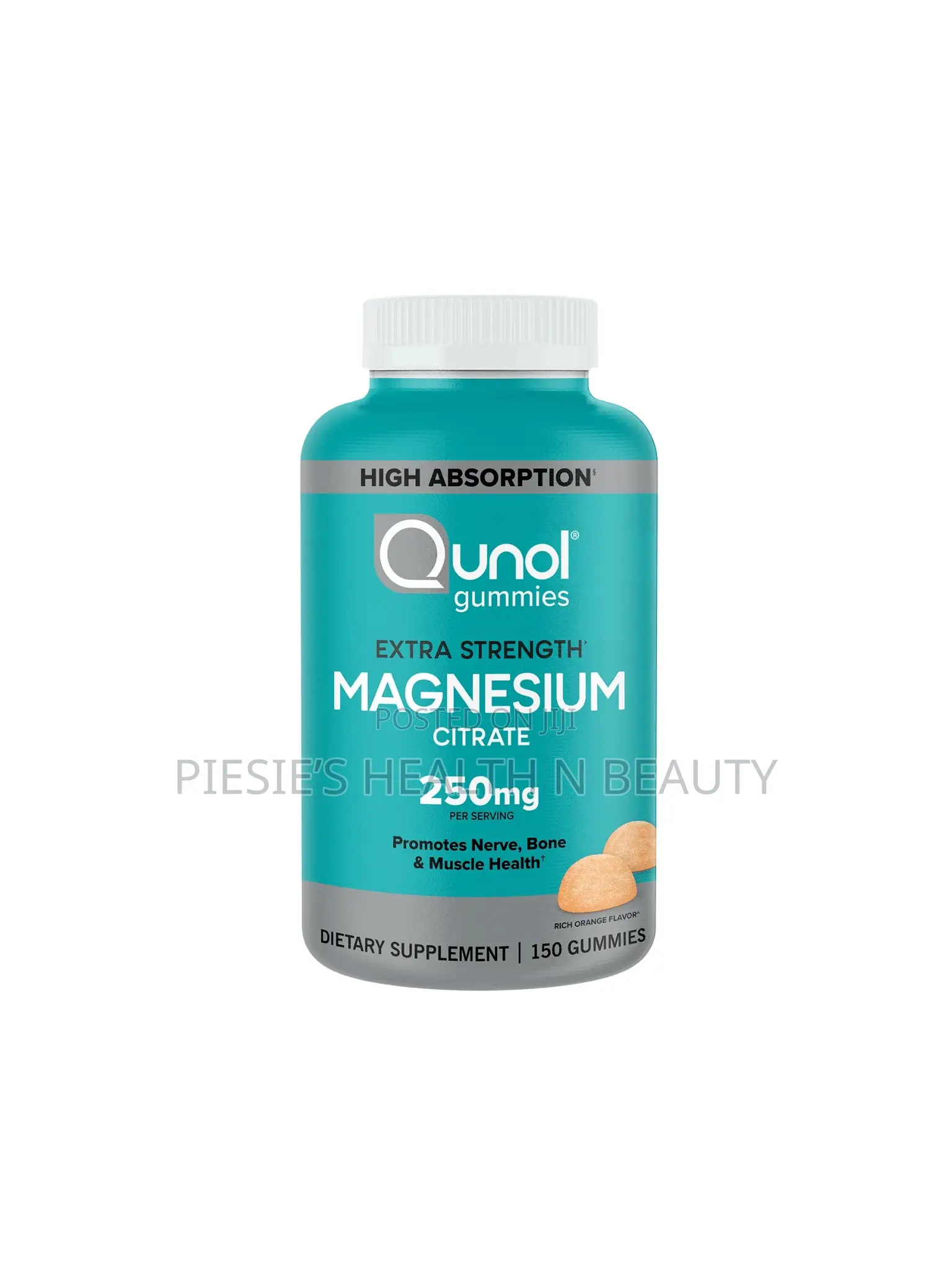 Qunol Magnesium Citrate – 250mg Extra Strength Support , 150 Gummies