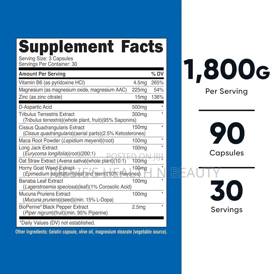 Nutricost Testosterone Complex - 90 Capsules