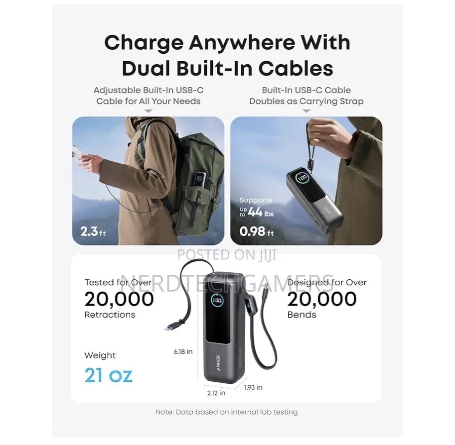 Anker Laptop Power Bank, 25,000mah Portable Charger With Triple 100w