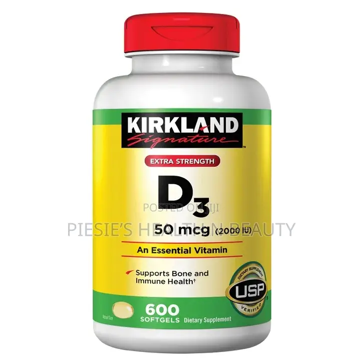 Kirkland Signature Extra Strength D3 50 McG.2000iu, 600 Softgels
