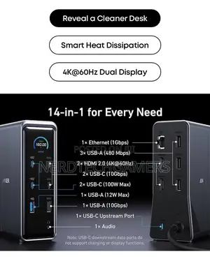 Anker Prime Charging Docking Station (14-in-1, Dual Display, 160w)