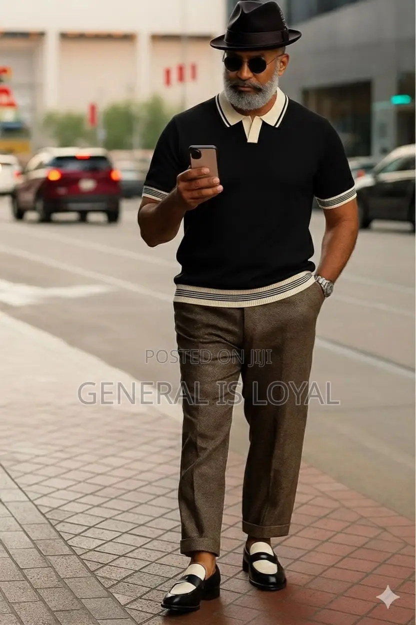Knit Polo Shirt Men’S Tops