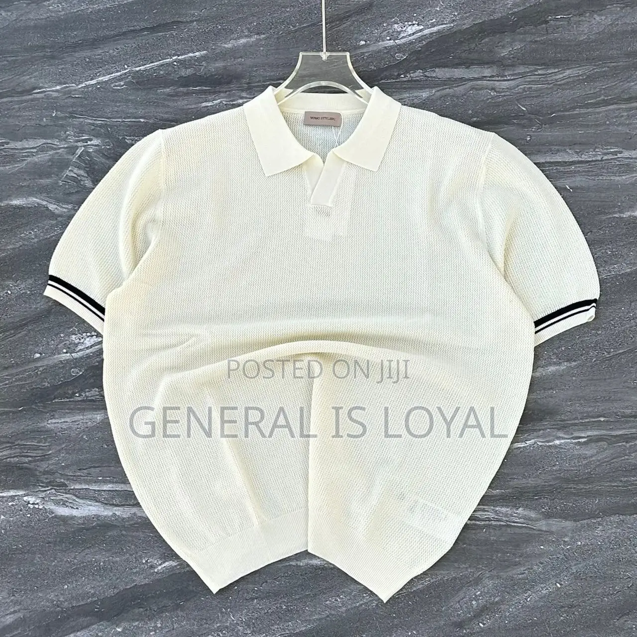 Knit Polo Shirt Men’S Tops