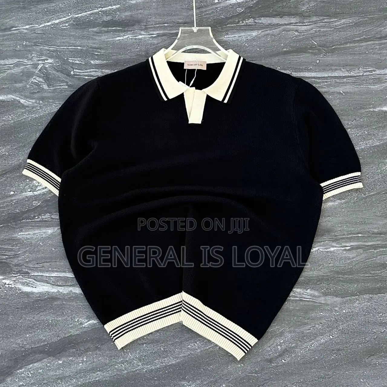 Knit Polo Shirt Men’S Tops