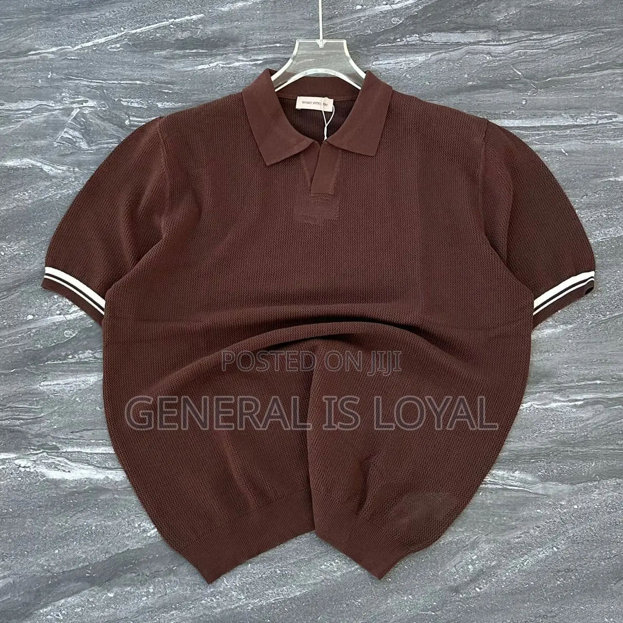Knit Polo Shirt Men’S Tops