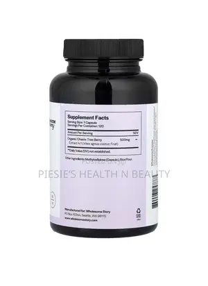 Wholesome Story Organic Vitex Chasteberry Supplement, 120 Capsules