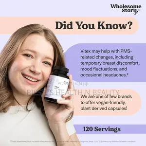 Wholesome Story Organic Vitex Chasteberry Supplement, 120 Capsules