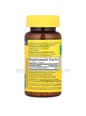 Nature Made Iron 65 Mg Tablets (325 Mg Ferrous Sulfate) 150 Tablets